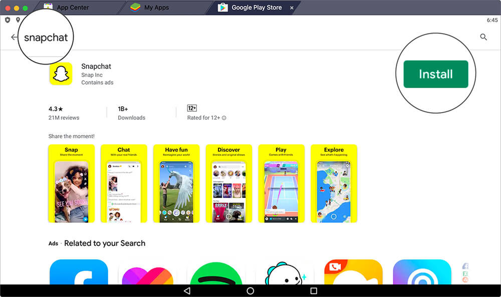 App for snapchat on kindle
